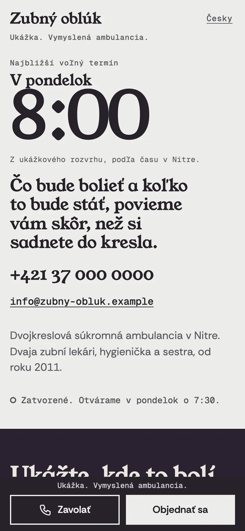 Zubný oblúk. Dental practice